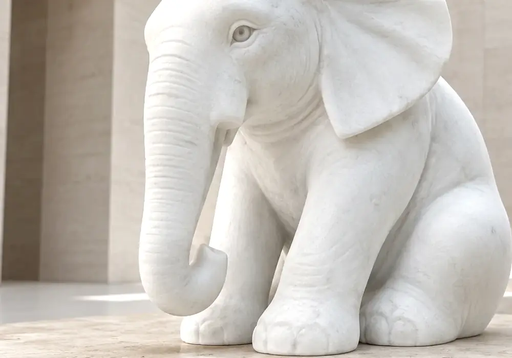 Stone Bull Skull Sculpture Small image 3