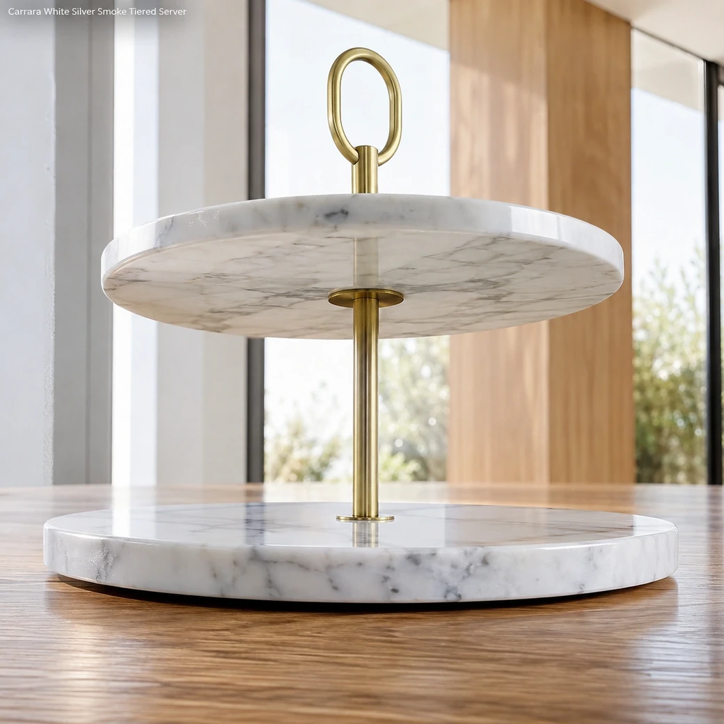 Marble Tiered Tray Small image 3