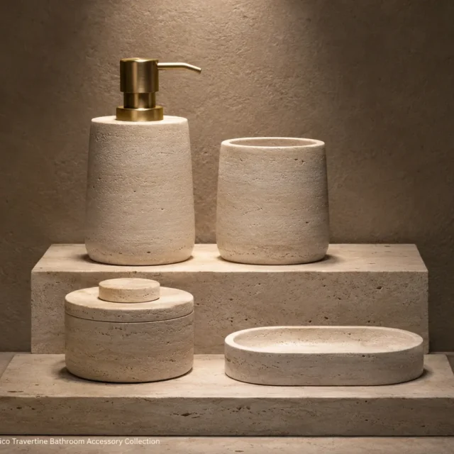 Marble Bathroom Accessories Set Small image 2