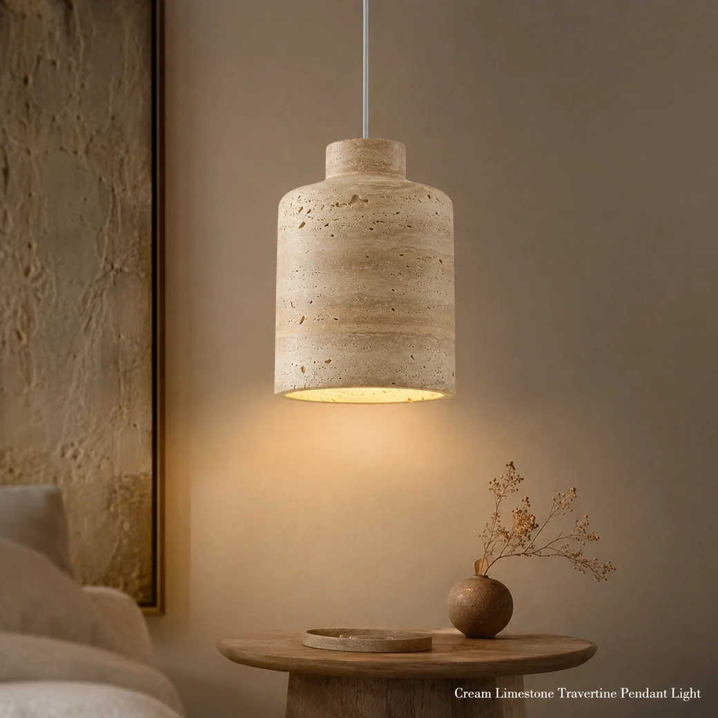 Travertine Pendant Light Small image 1