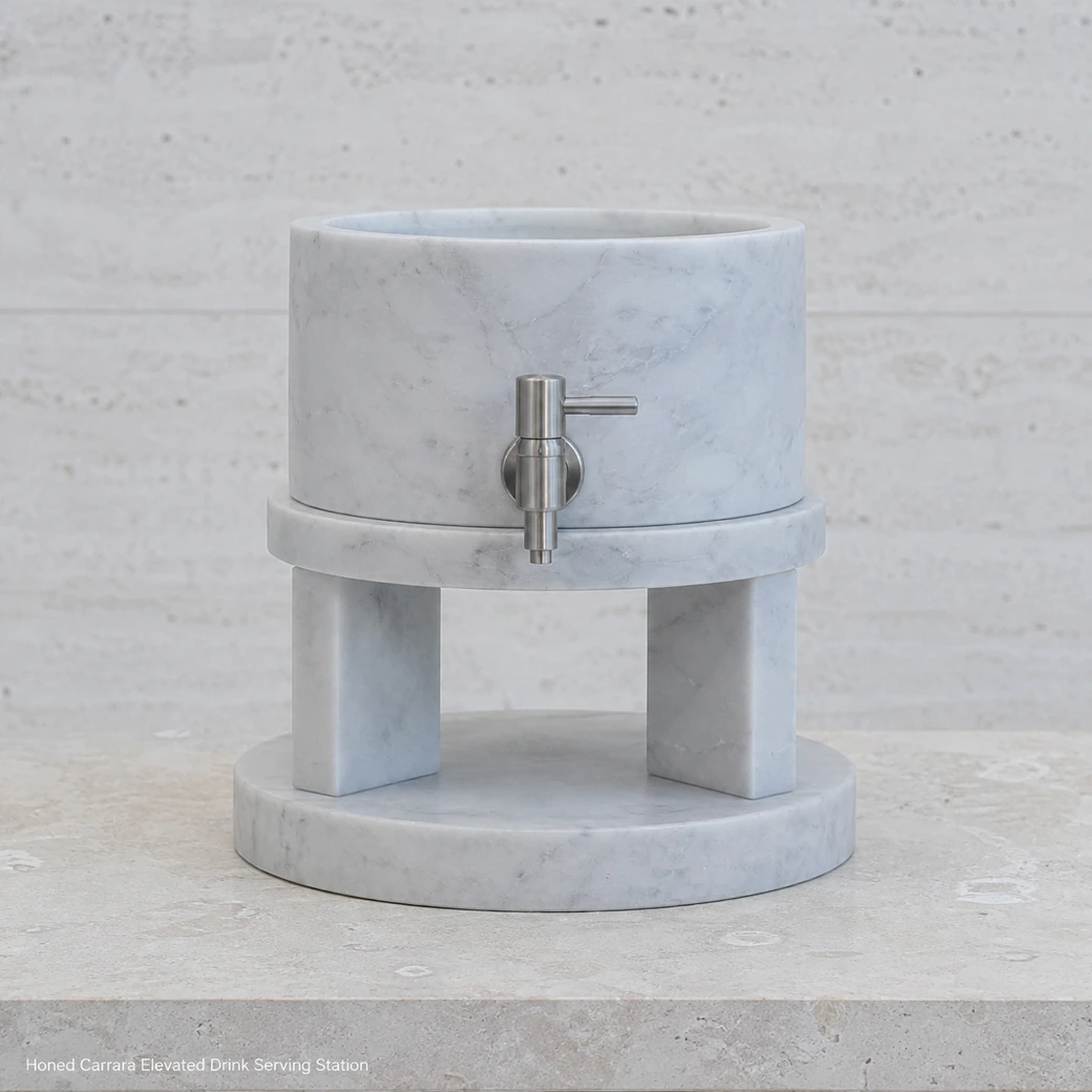 Marble Beverage Dispenser With Stand Small image 3
