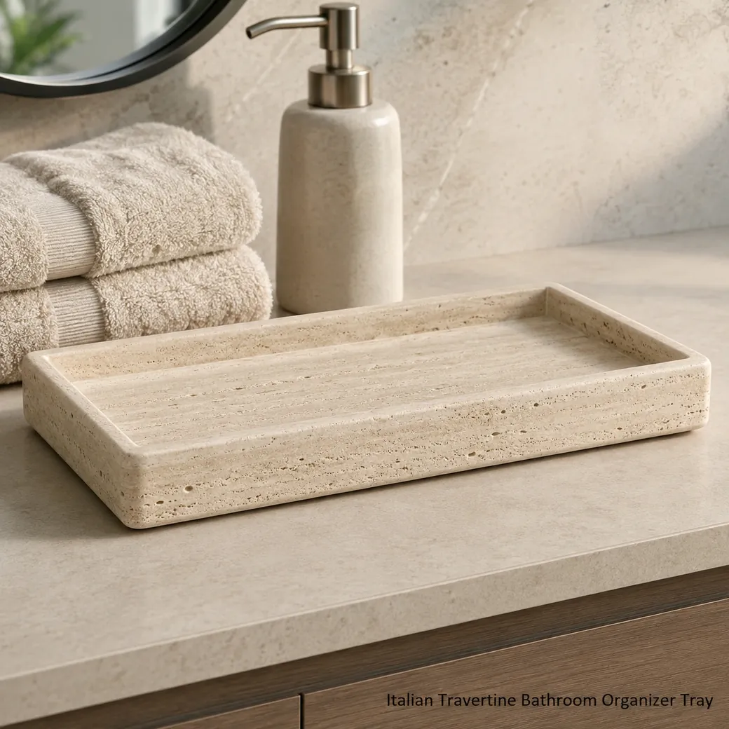 Marble Bathroom Tray Small image 1
