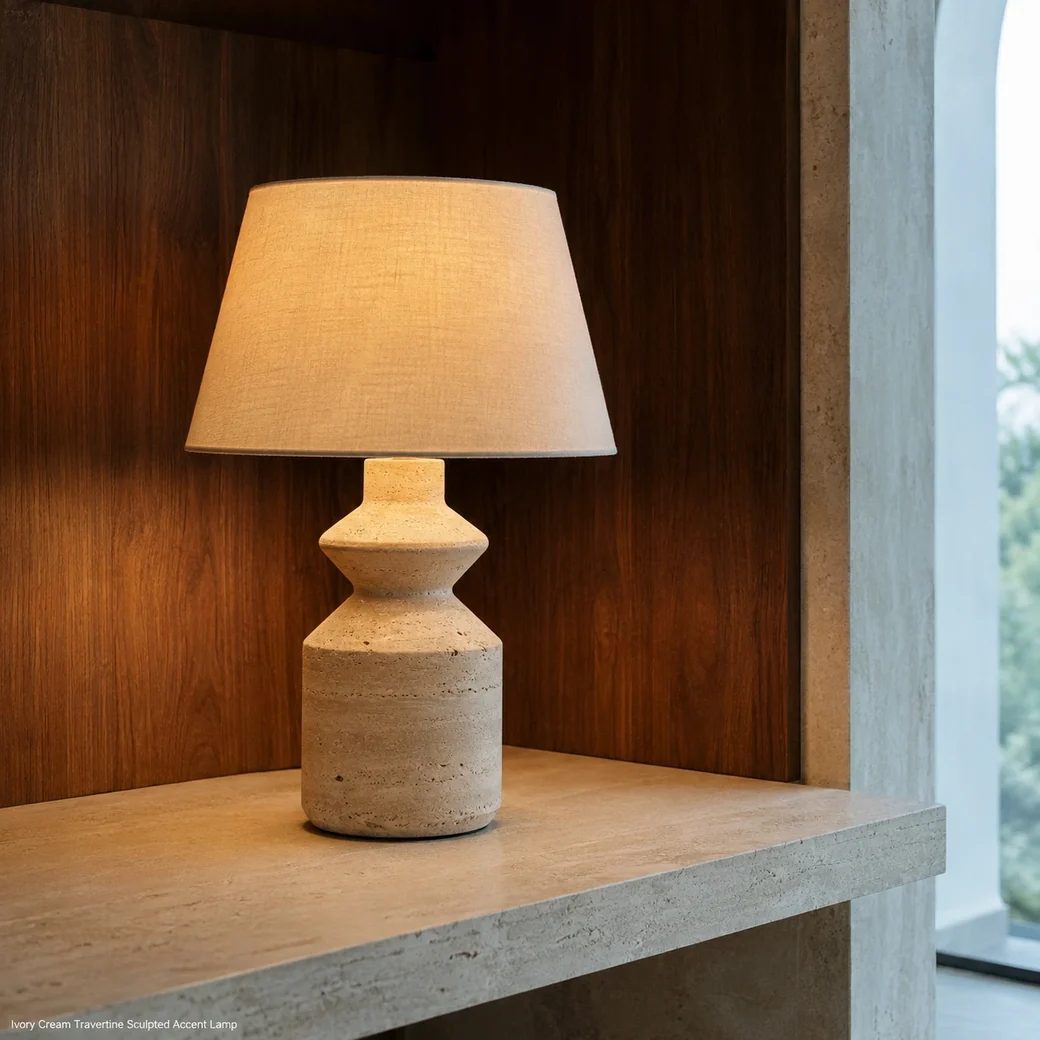 Travertine Table Lamp Small image 3