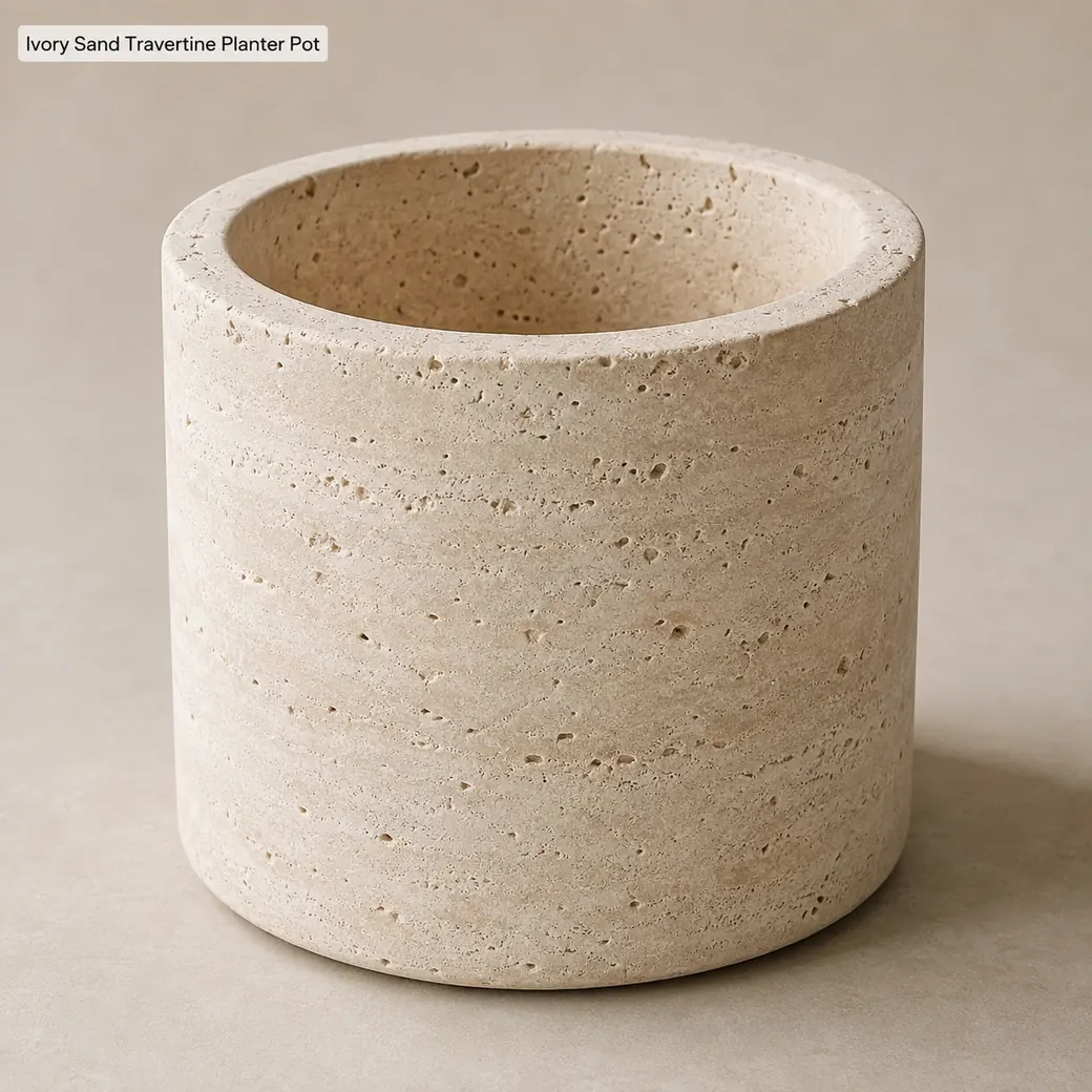 Travertine Pot Small image 1