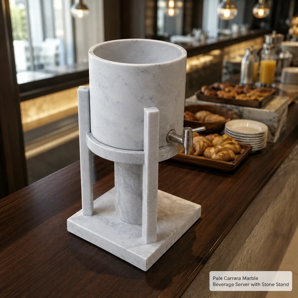 Marble Beverage Dispenser With Stand Small image 2