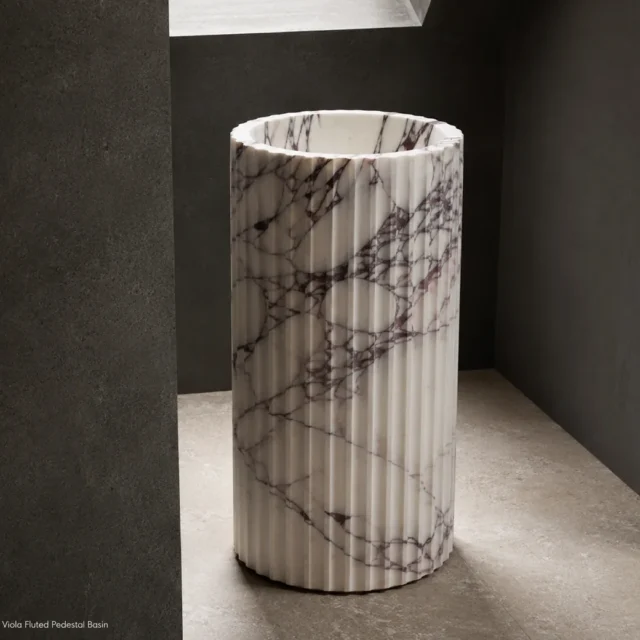 Fluted Stone Basin Small image 2