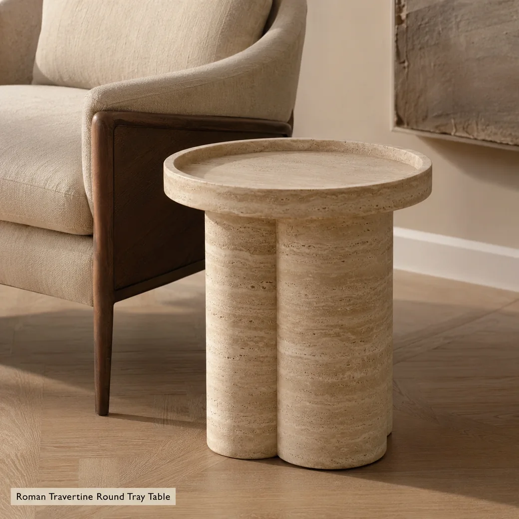 Marble Tray Table Small image 1
