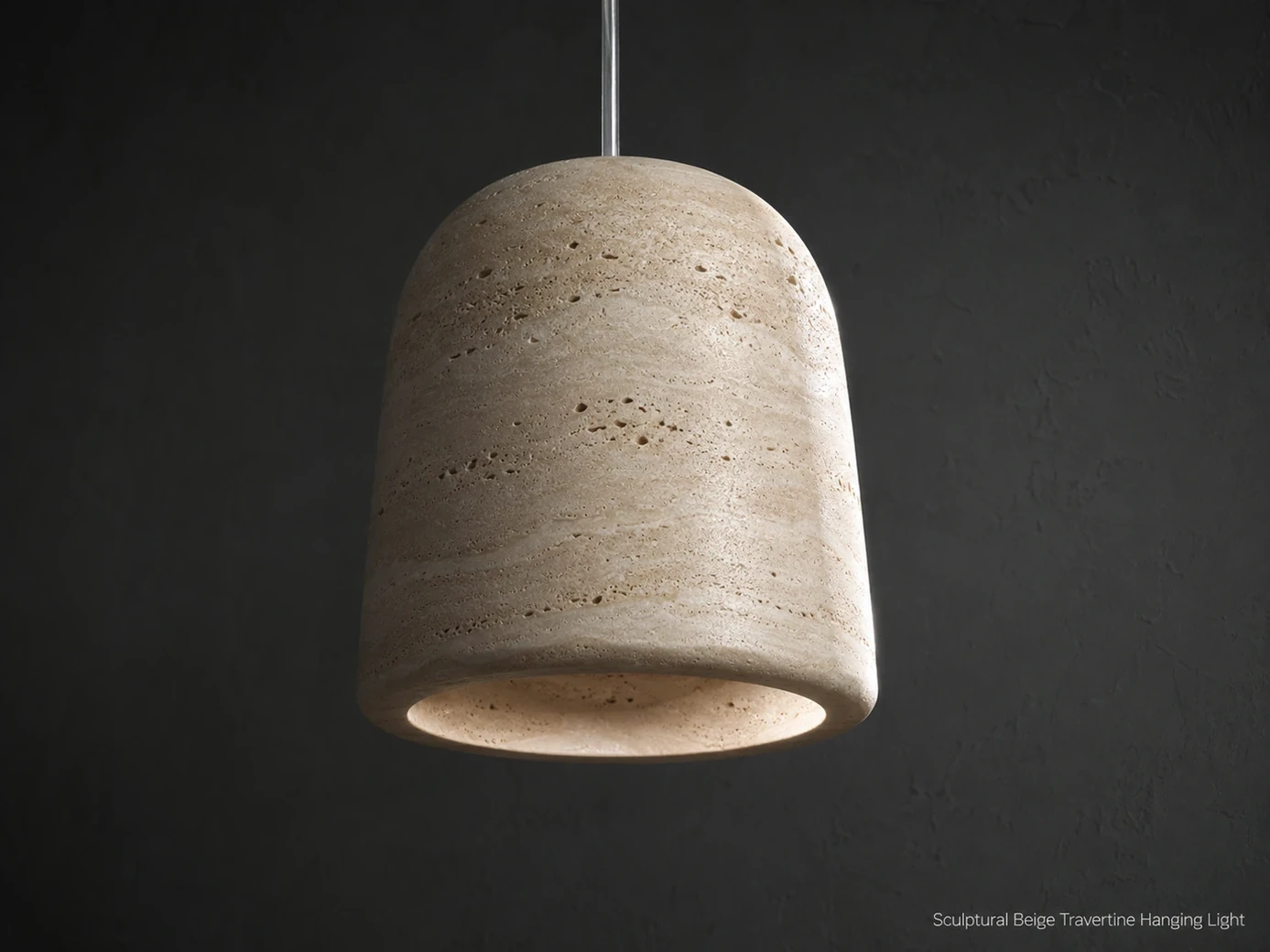 Travertine Pendant Light Small image 2