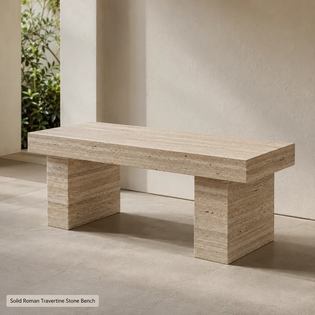 Travertine Bench Small image 1