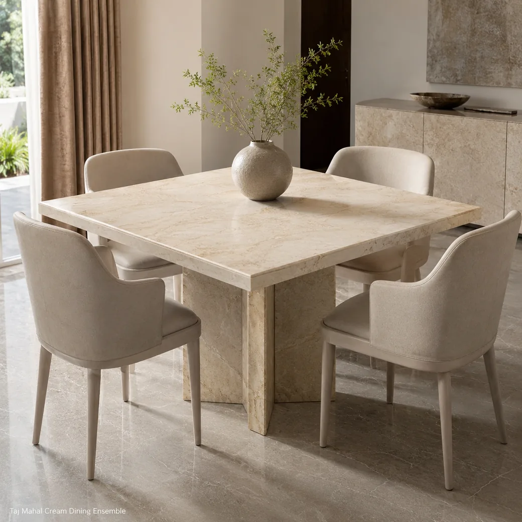 Marble Dining Table Set Small image 1