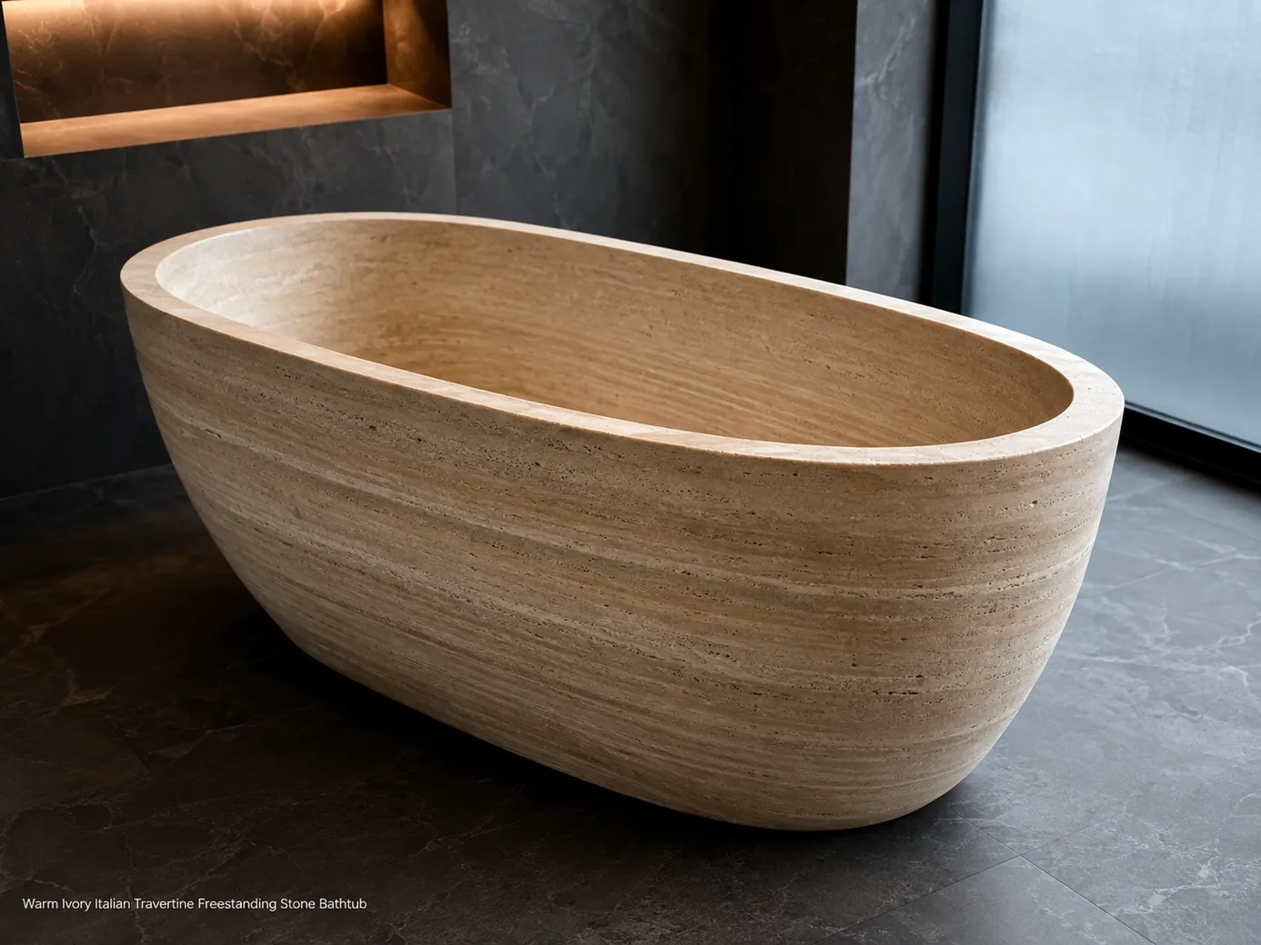 Travertine Bathtub Small image 2