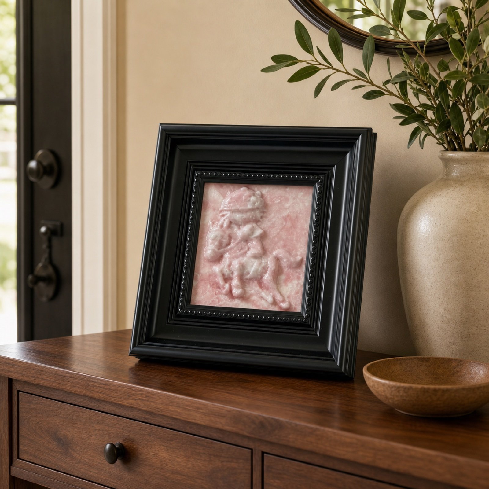 Pink Framed Stone Art image 2