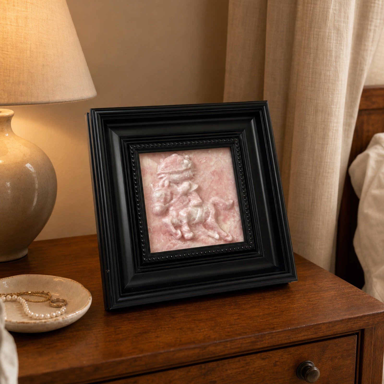 Pink Framed Stone Art image 4