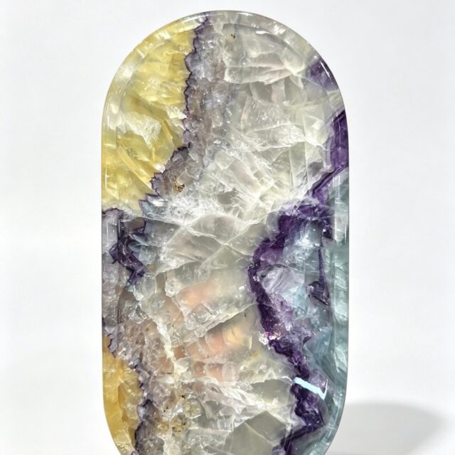 Purple Yellow Oval Stone Plaque image 1