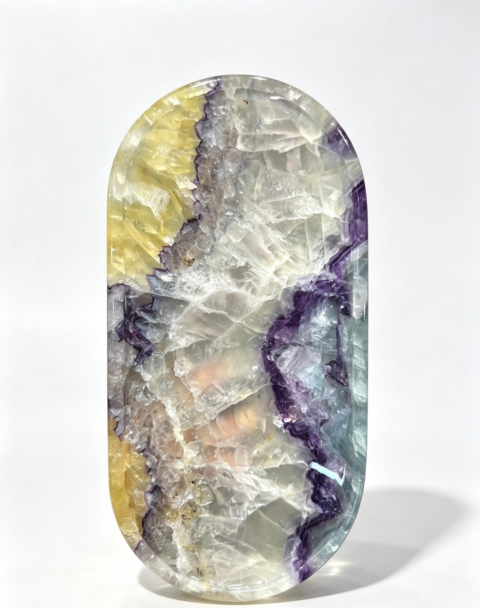 Purple Yellow Oval Stone Plaque image 1