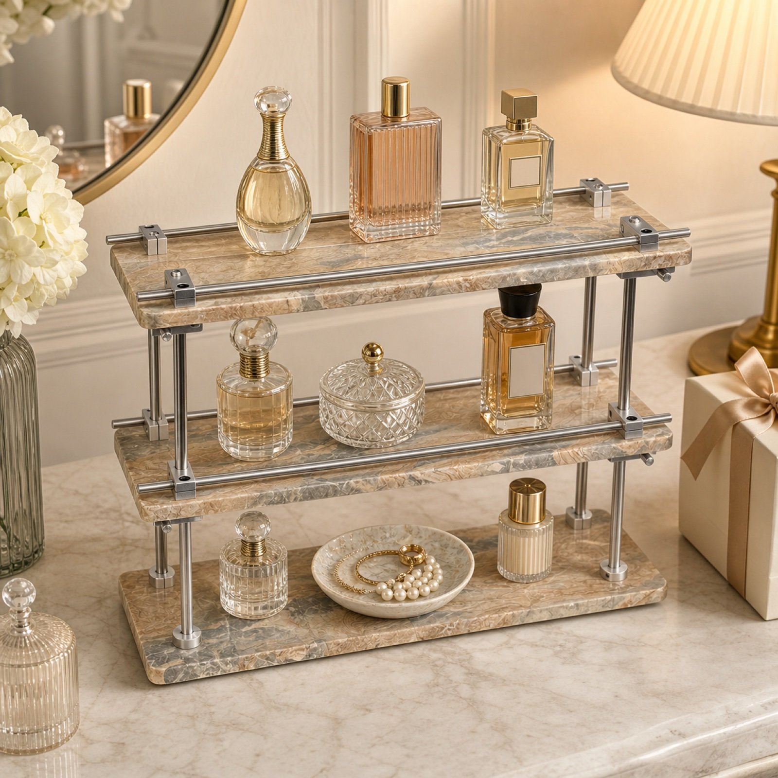 Tan Three Tier Shelf image 5