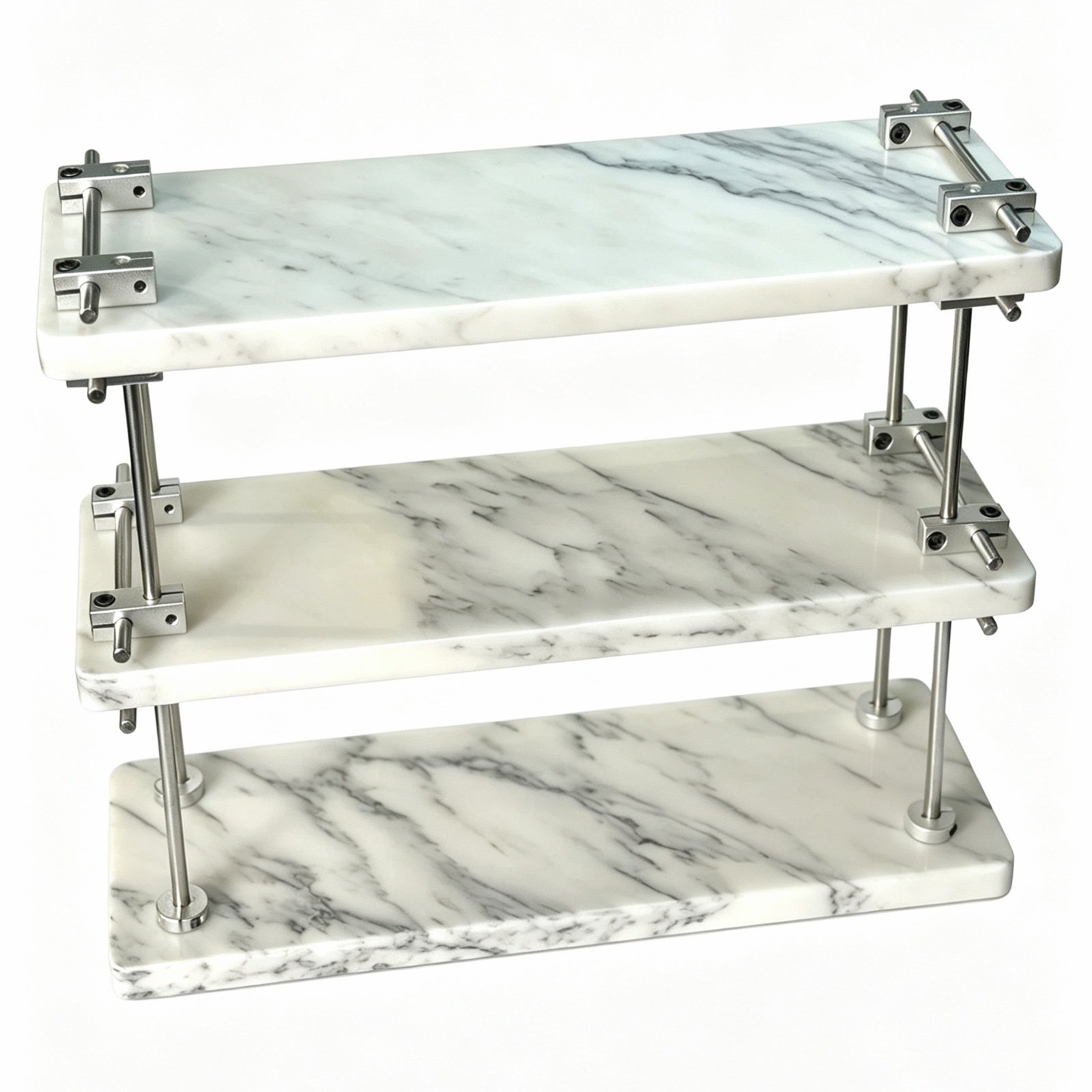 White Three Tier Shelf image 1