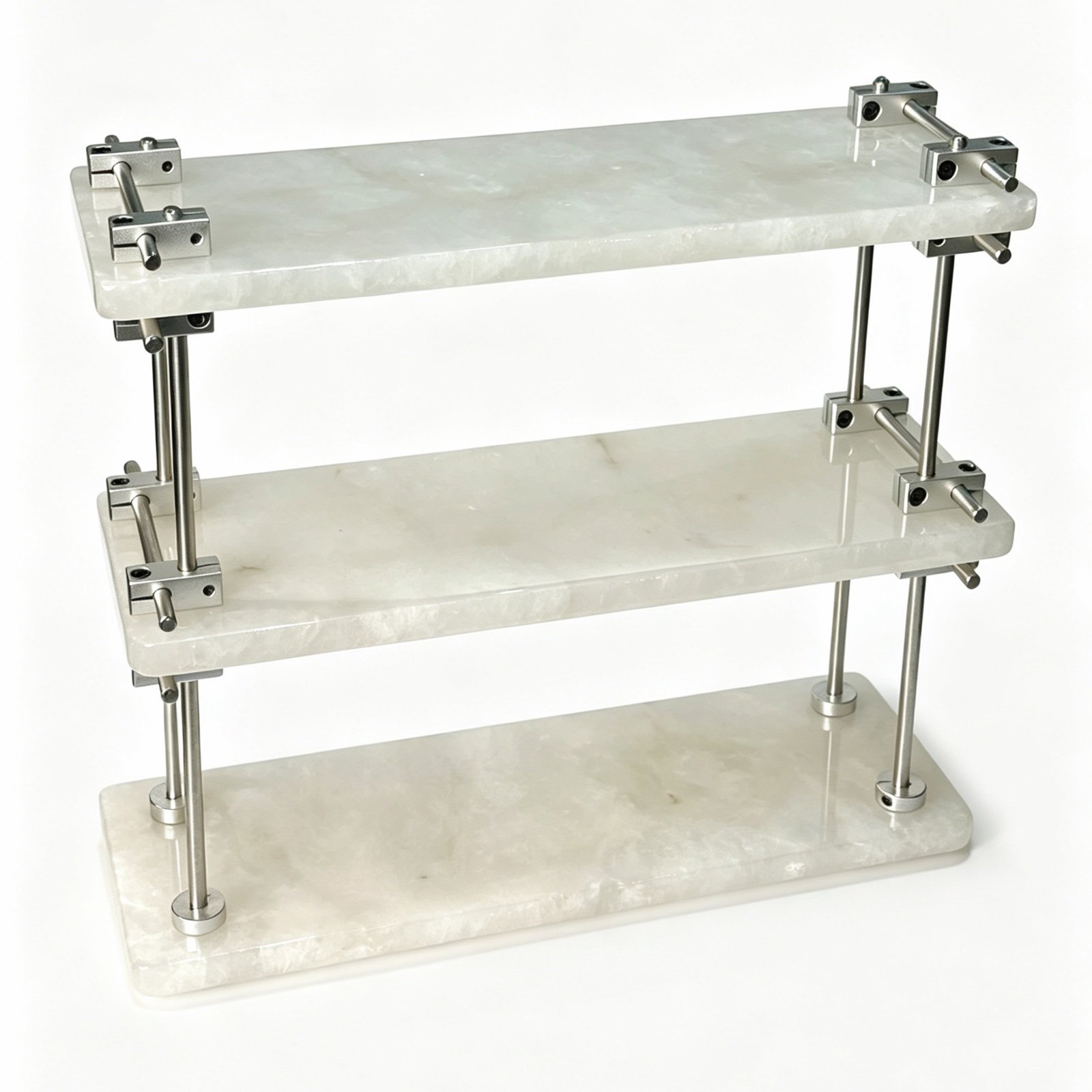 White Two Tier Shelf image 1