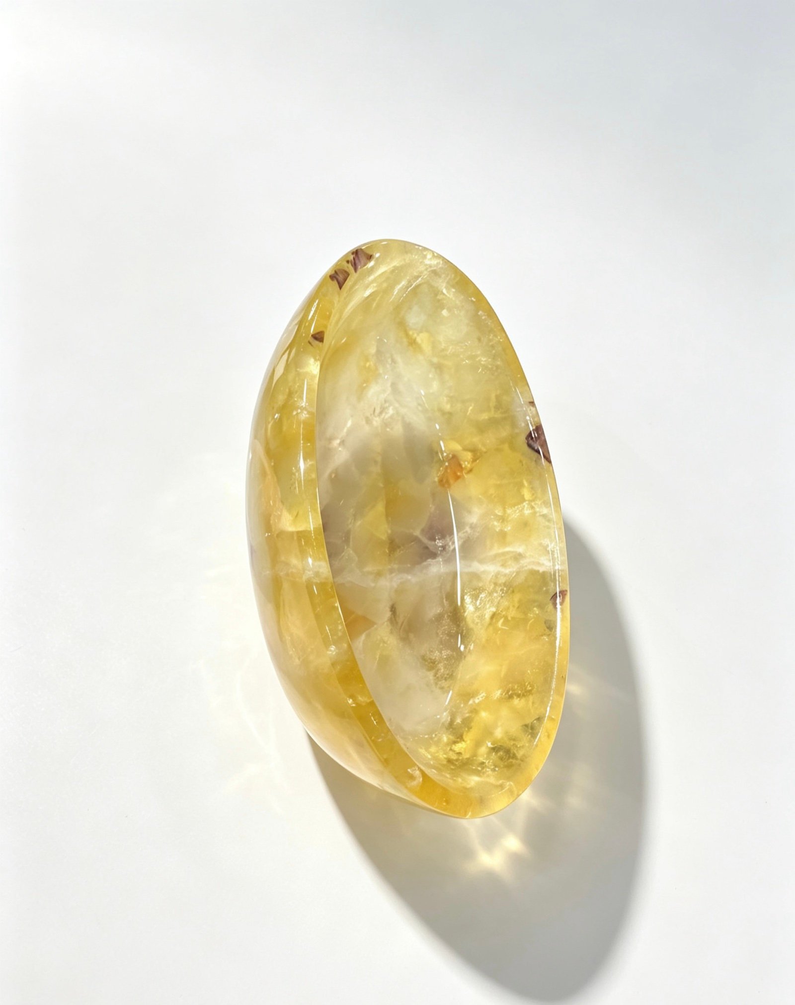 Yellow Oval Stone Dish image 1