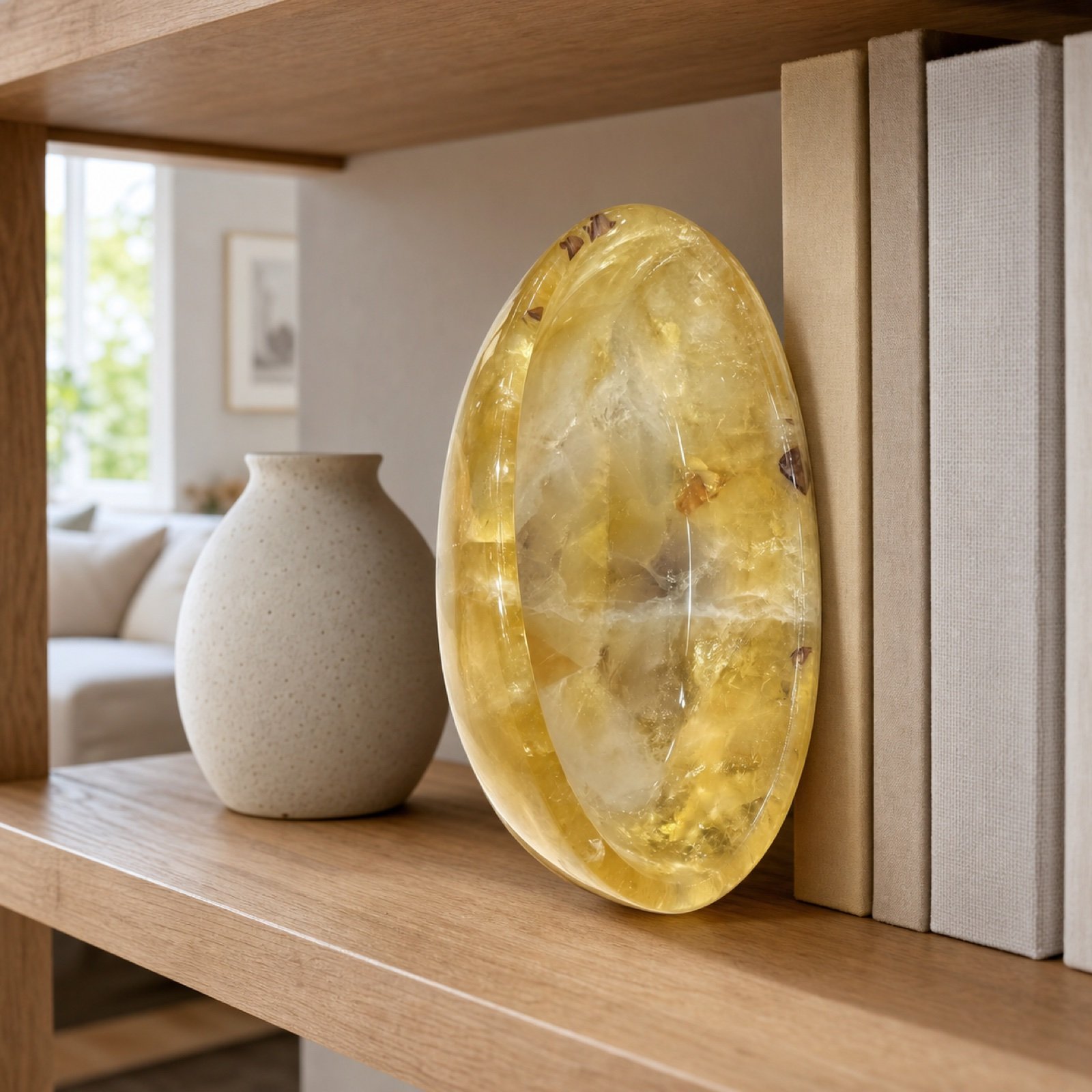Yellow Oval Stone Dish image 4
