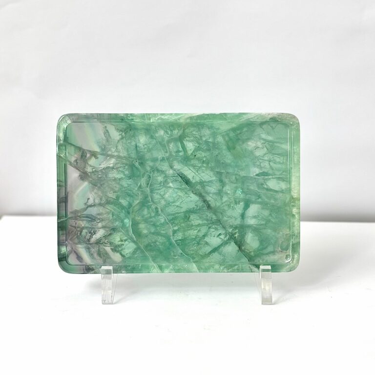 Green Rectangular Stone Tray