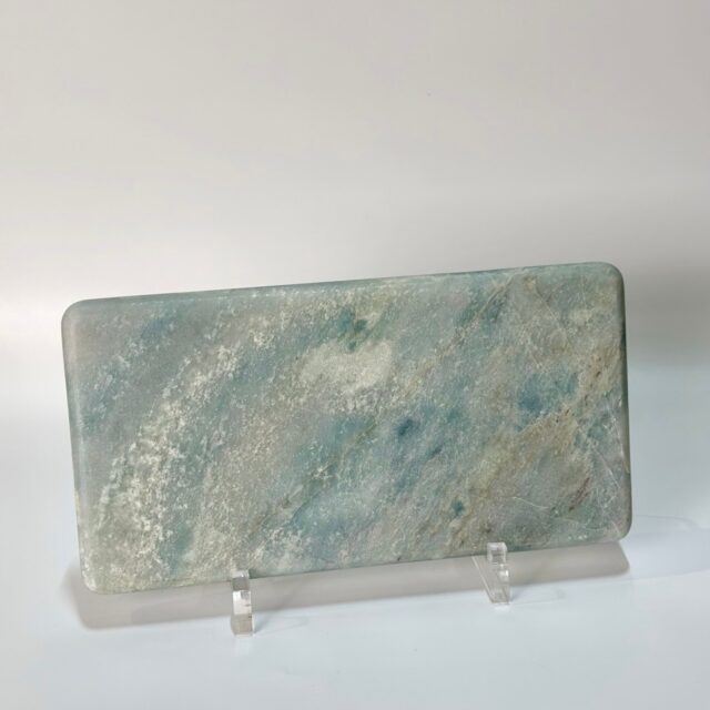 Green Rectangular Stone Display Stand