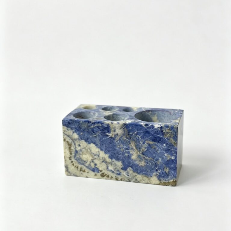 Blue Rectangular Stone Object