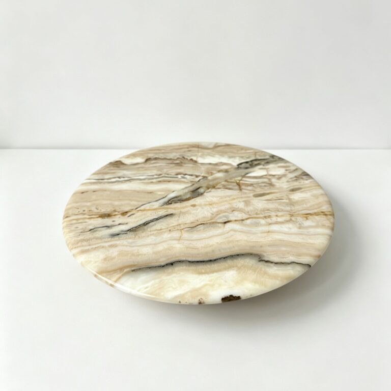 Beige Round Stone Disc
