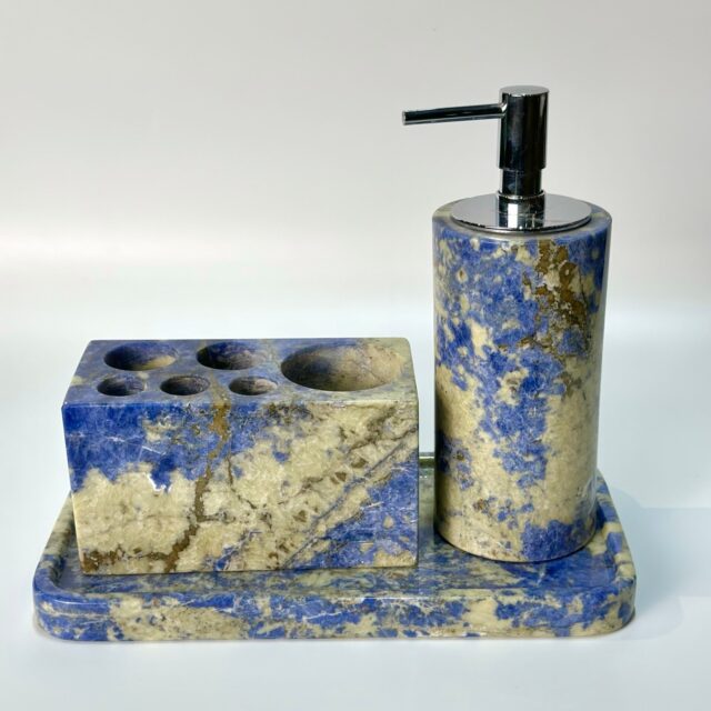 Blue Stone Bathroom Set