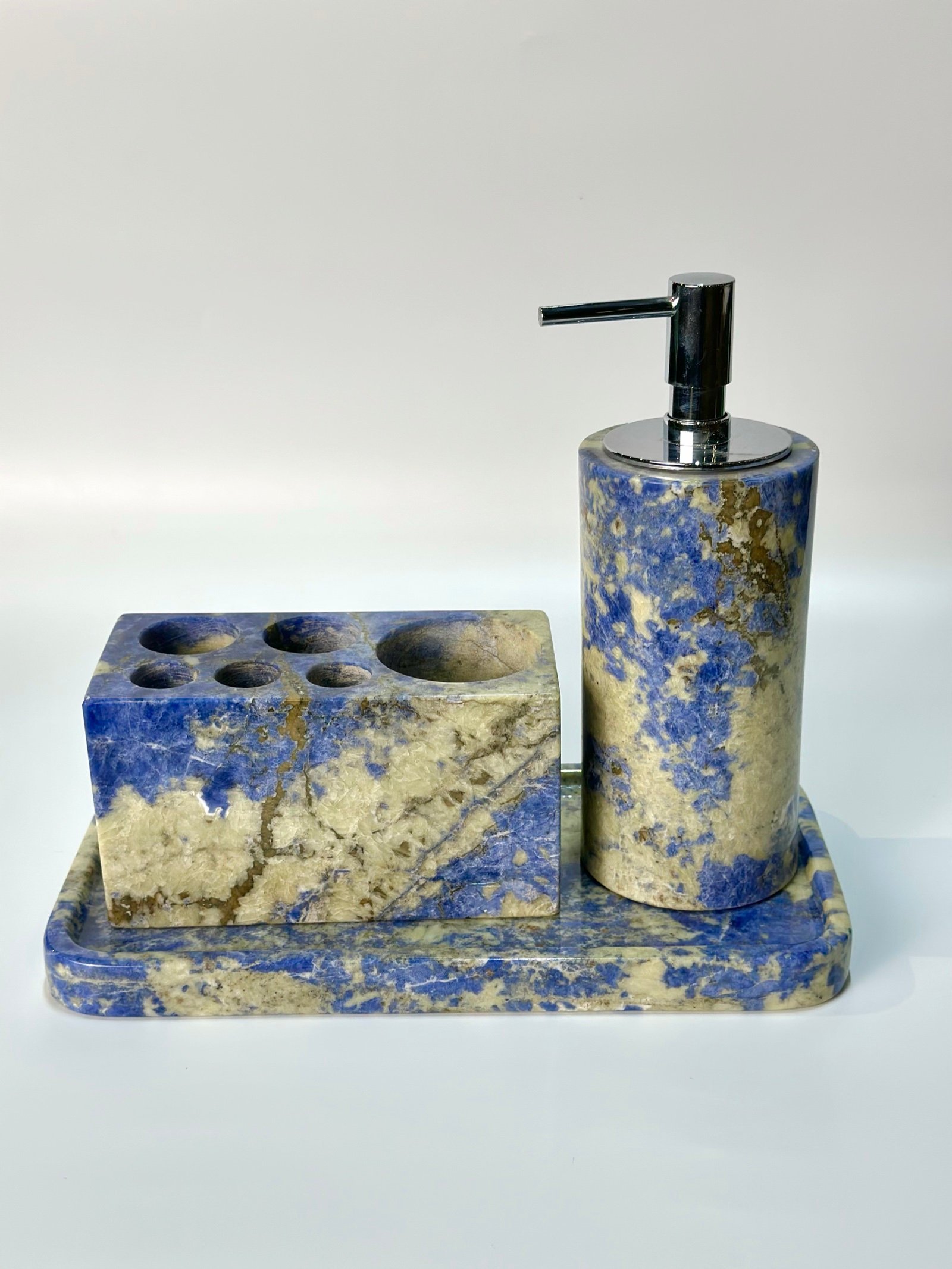 Blue Stone Bathroom Set