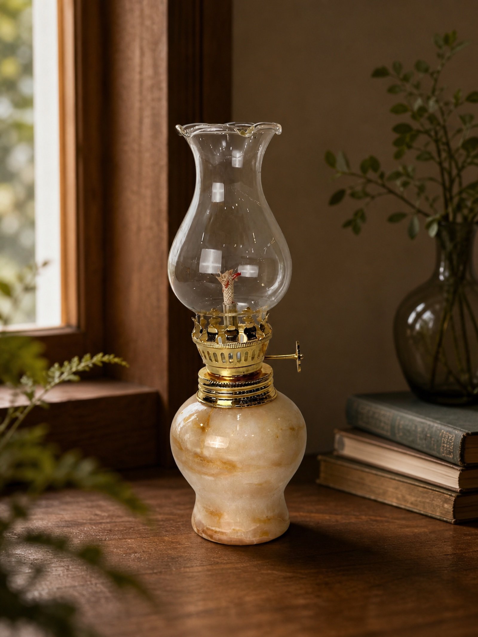 Cream Oil Lamp - Image 2