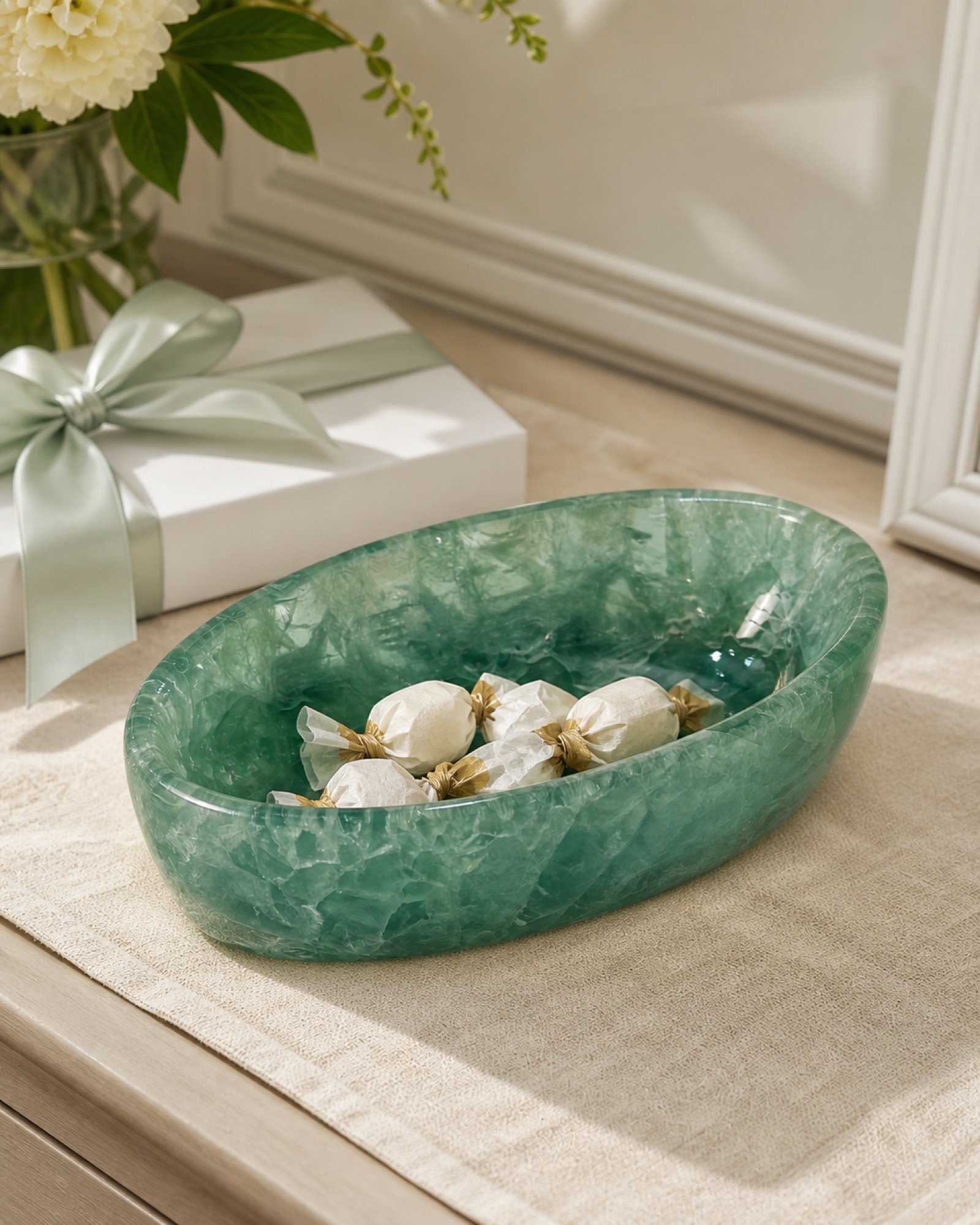 Green Oval Bowl - Image 5