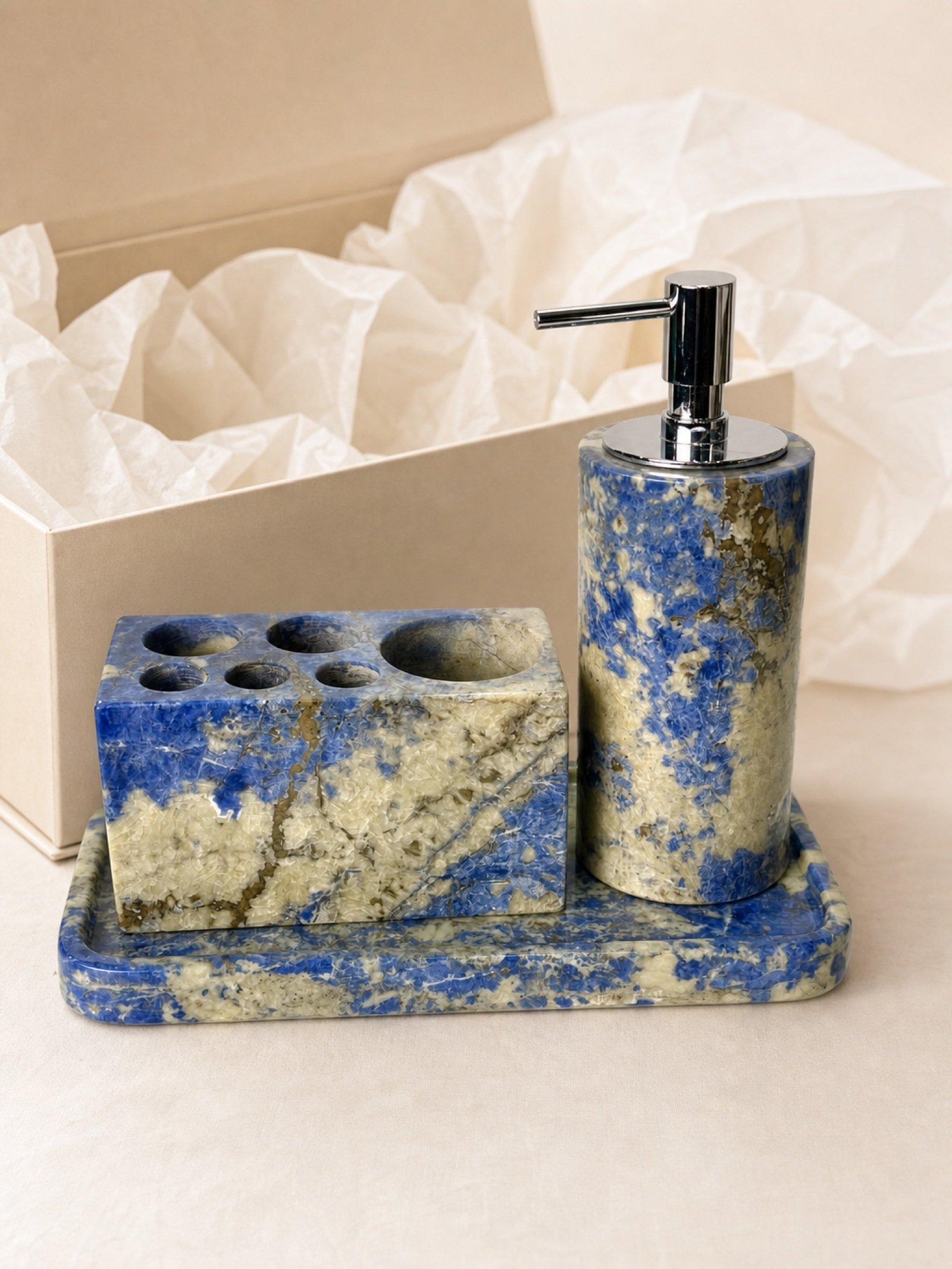 Blue Stone Bathroom Set - Image 5