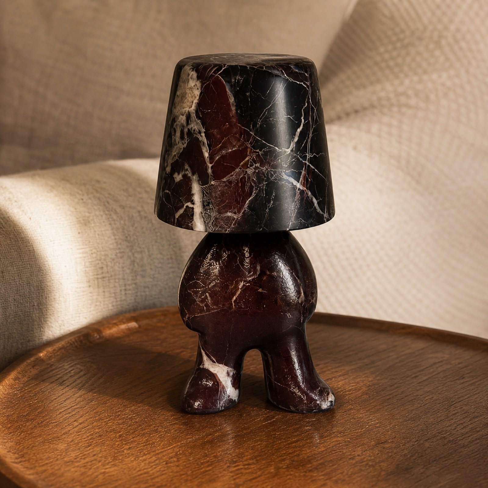 Dark Figure Stone Table Lamp - Image 6