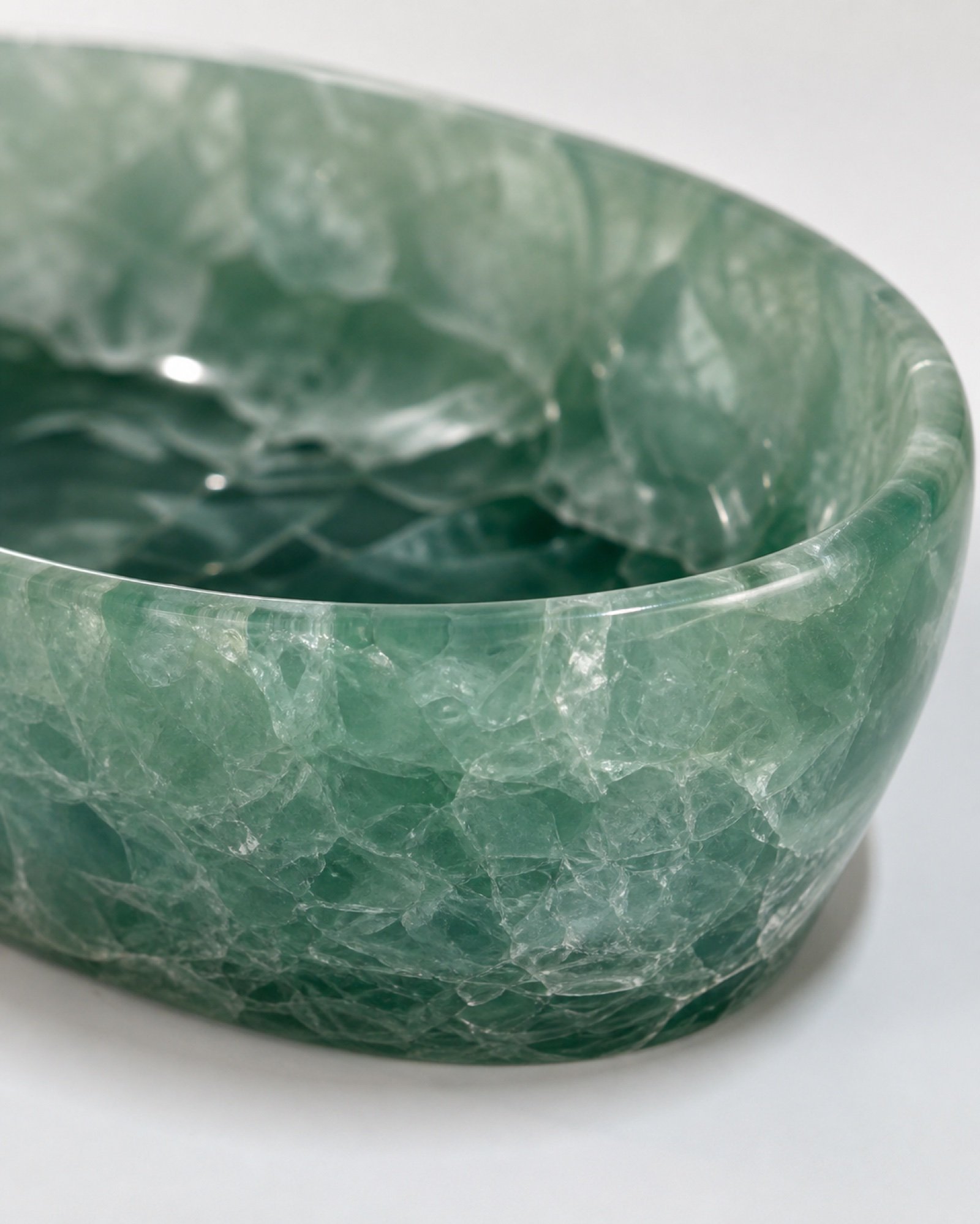 Green Oval Bowl - Image 6