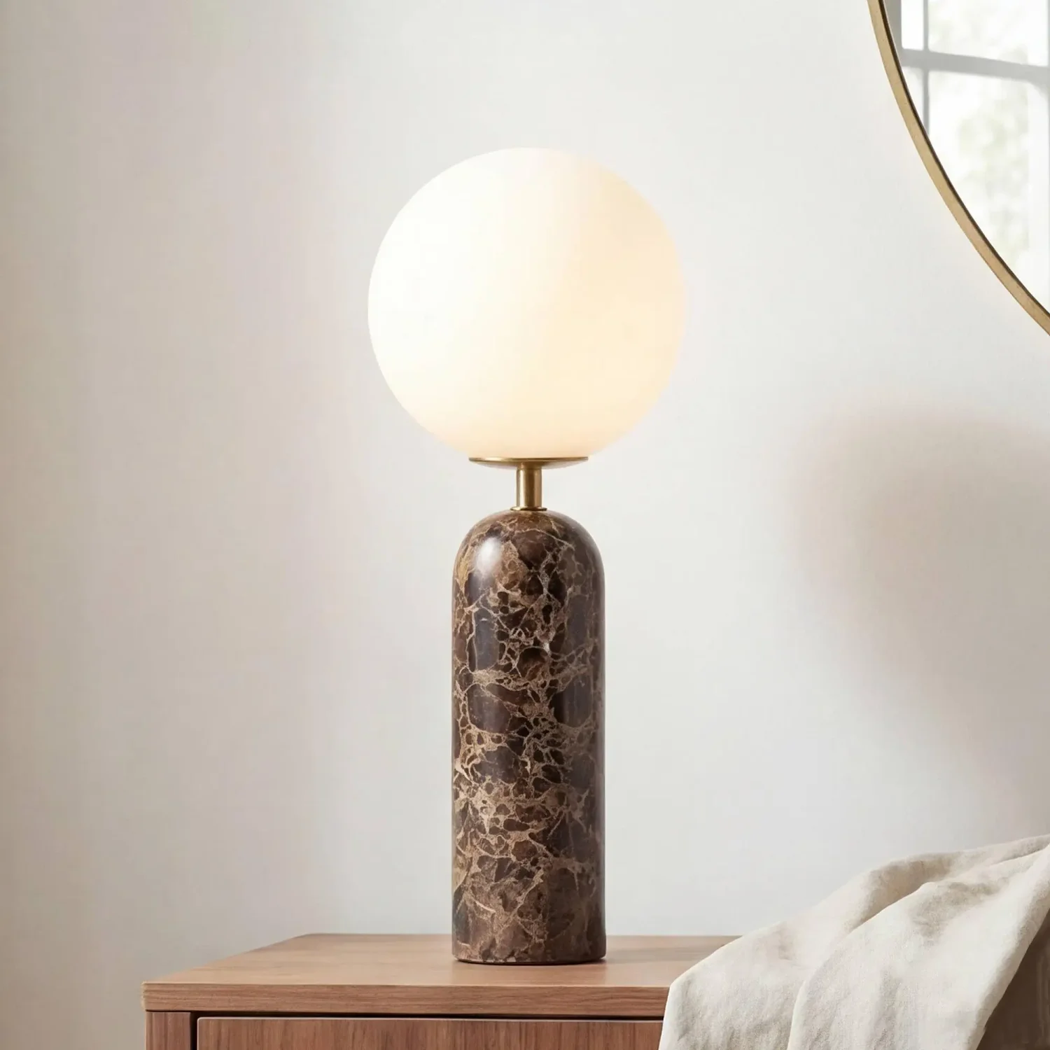 Brown Marble Table Lamp — original gallery material or finish reference 1