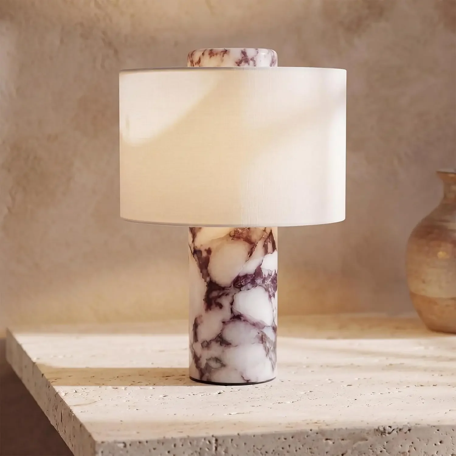 Cordless Rechargeable Marble Touch Table Lamp - Model 2