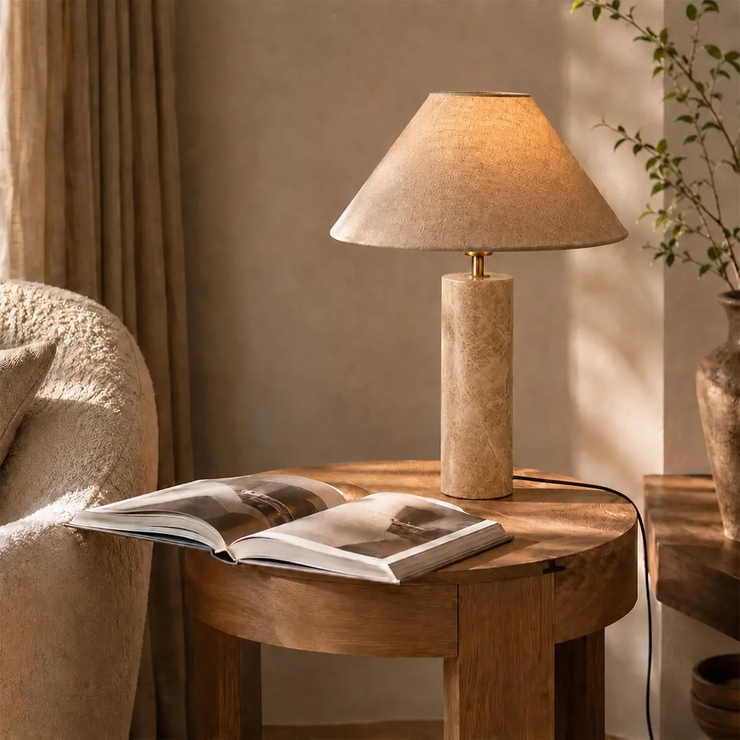 Light Brown Marble Table Lamp — original gallery material or finish reference 2
