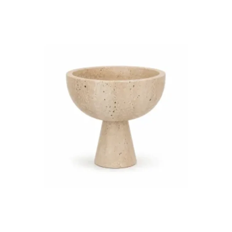 Natural Marble High Footed Fruit Bowl — original gallery material or finish reference 1