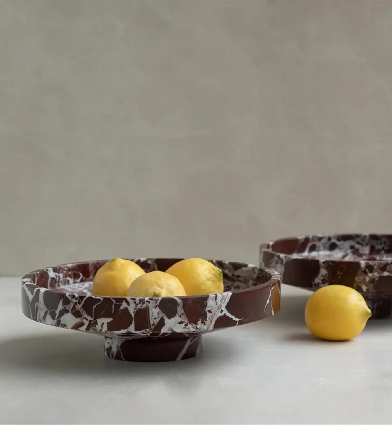 Rosso Levanto Marble Fruit Bowl — original gallery material or finish reference 1