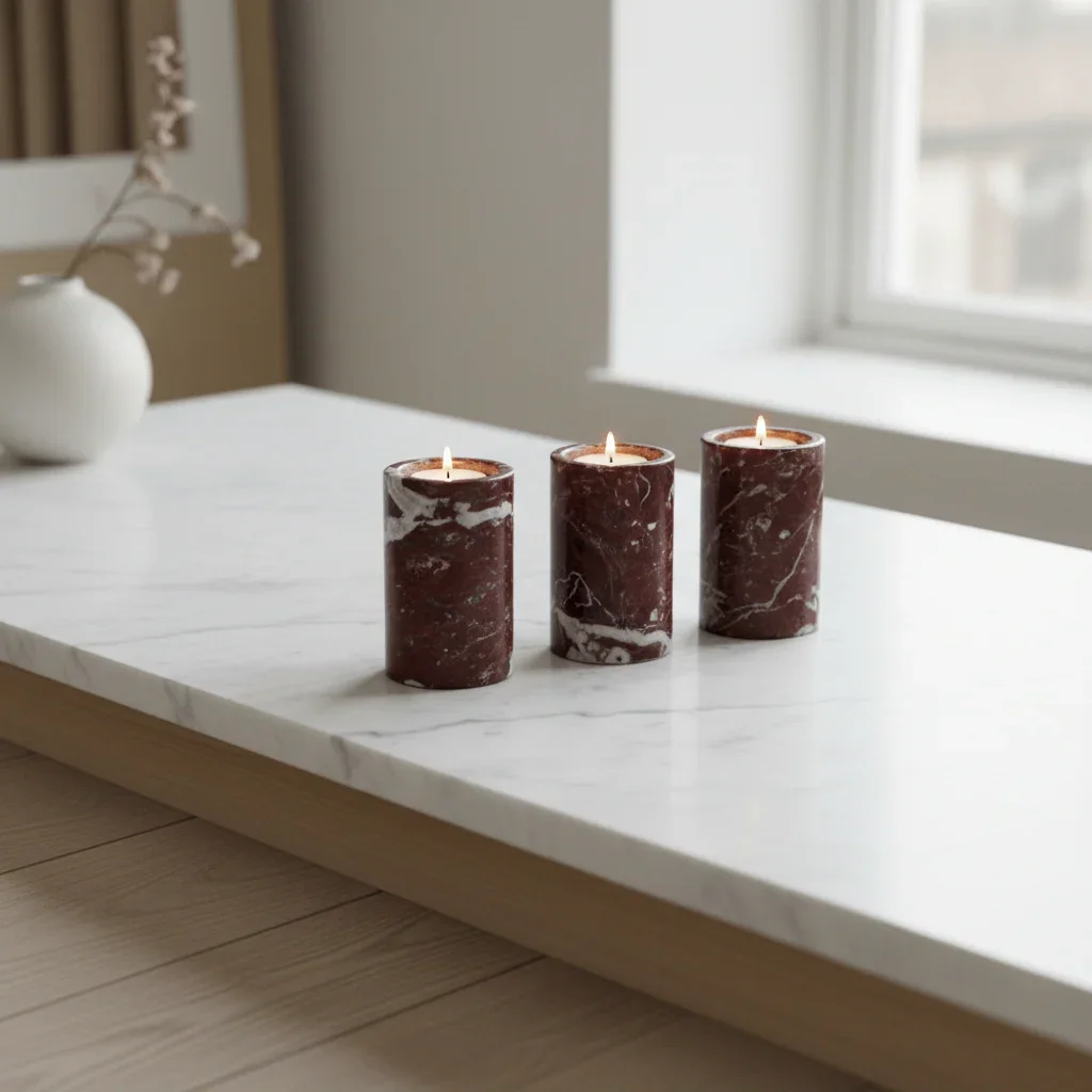Rosso Marble Candle Holder — original gallery material or finish reference 1