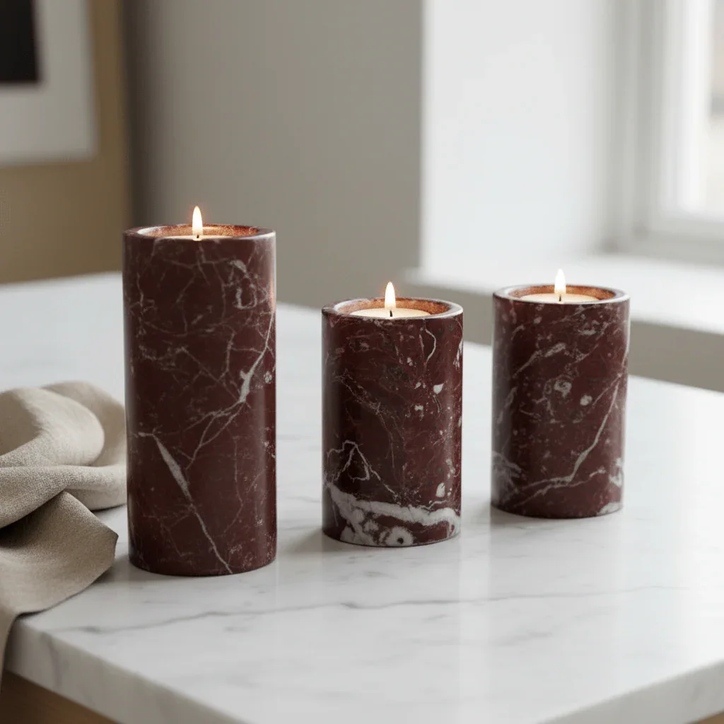 Rosso Marble Candle Holder — original gallery material or finish reference 2