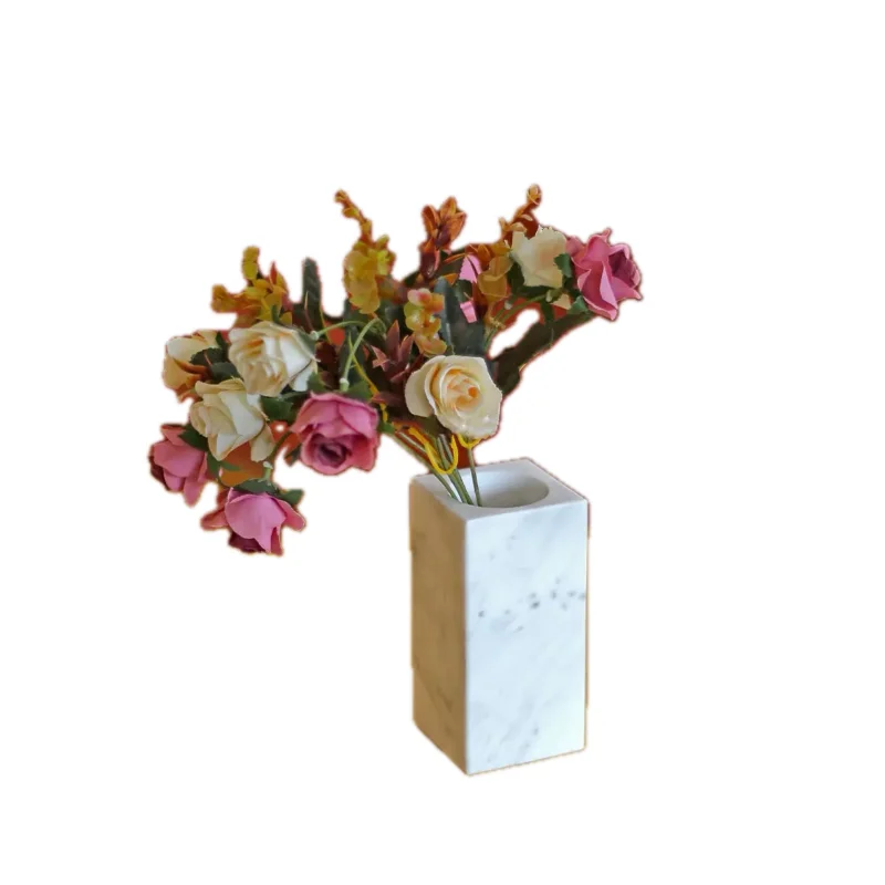 Natural Arabescato Marble Rectangular Flower Vase — original gallery material or finish reference 2