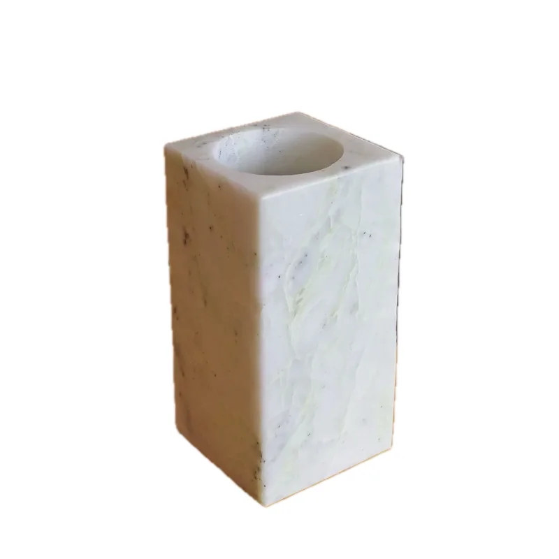 Natural Arabescato Marble Rectangular Flower Vase