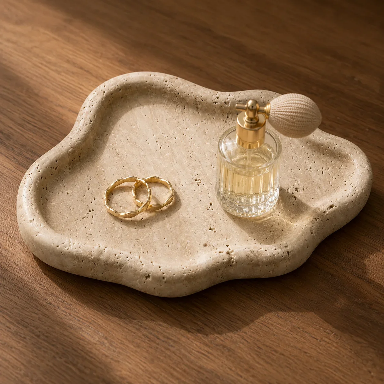 Natural Beige Travertine Jewelry Tray — original gallery material or finish reference 2