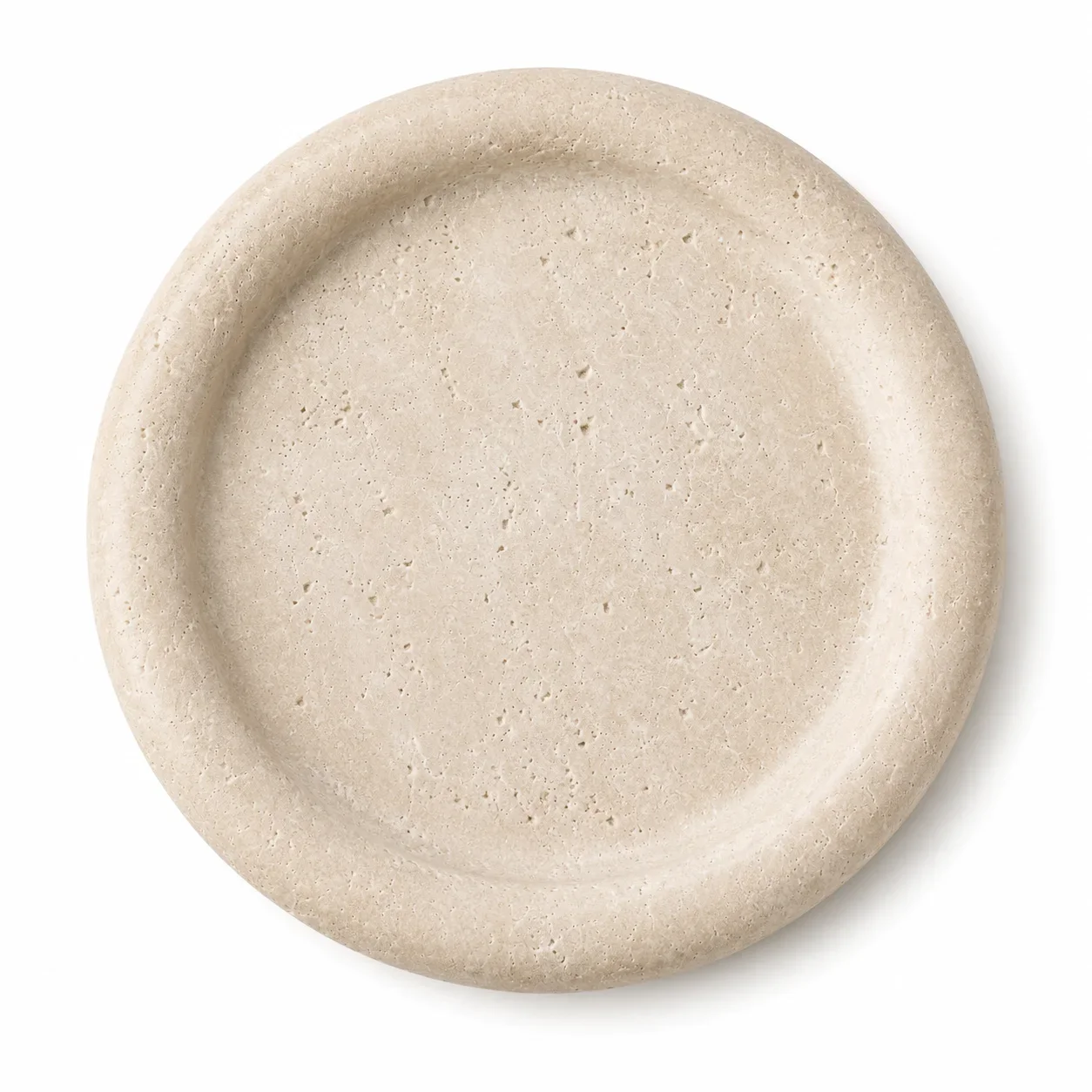 Natural Beige Travertine Round Tray — original gallery material or finish reference 2
