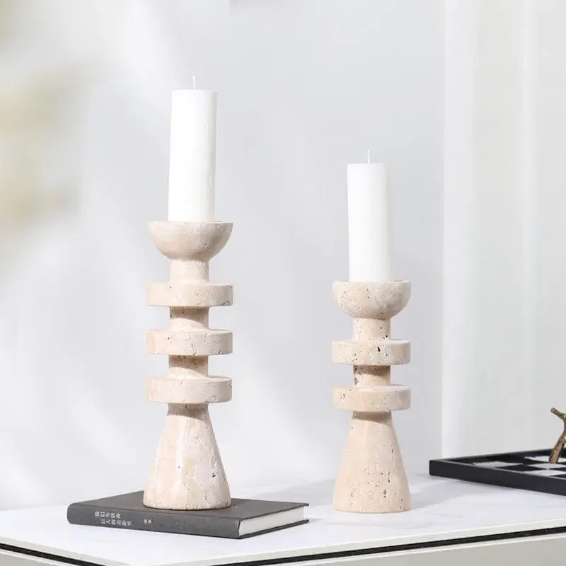 Natural Black Marble Candlestick Holder — original gallery material or finish reference 2