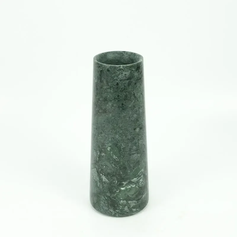 Natural Black Marquina Marble Round Flower Vase — original gallery material or finish reference 2