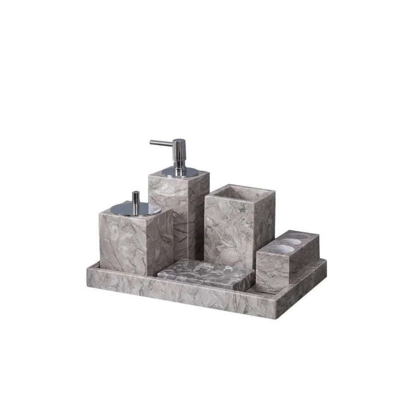 Natural Marble Bathroom Accessories Set — original gallery material or finish reference 1