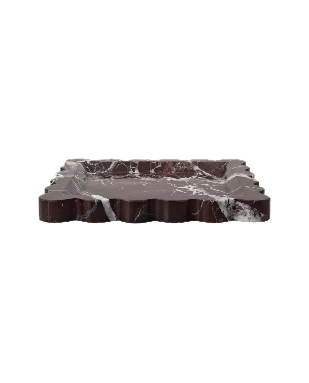 Natural Rosa Levanto Square Scalloped Tray for Home Decor, Vanity Tray, Jewelry Tray, Decorative Tray — original gallery material or finish reference 2